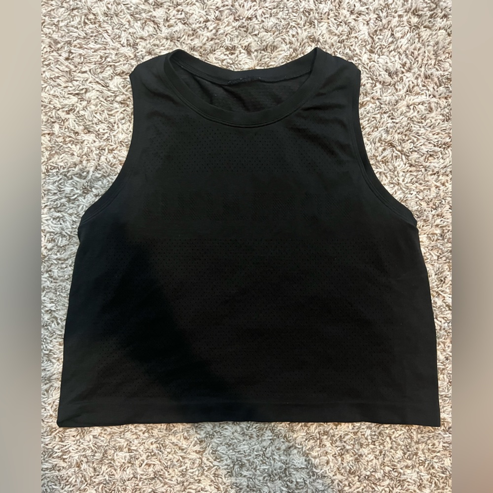 Black Lululemon logo tank